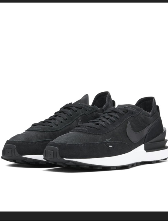 Nike Mens Waffle One Running Shoes DA7995-001 Men's Black/Black-White Size 9 - Picture 1 of 12